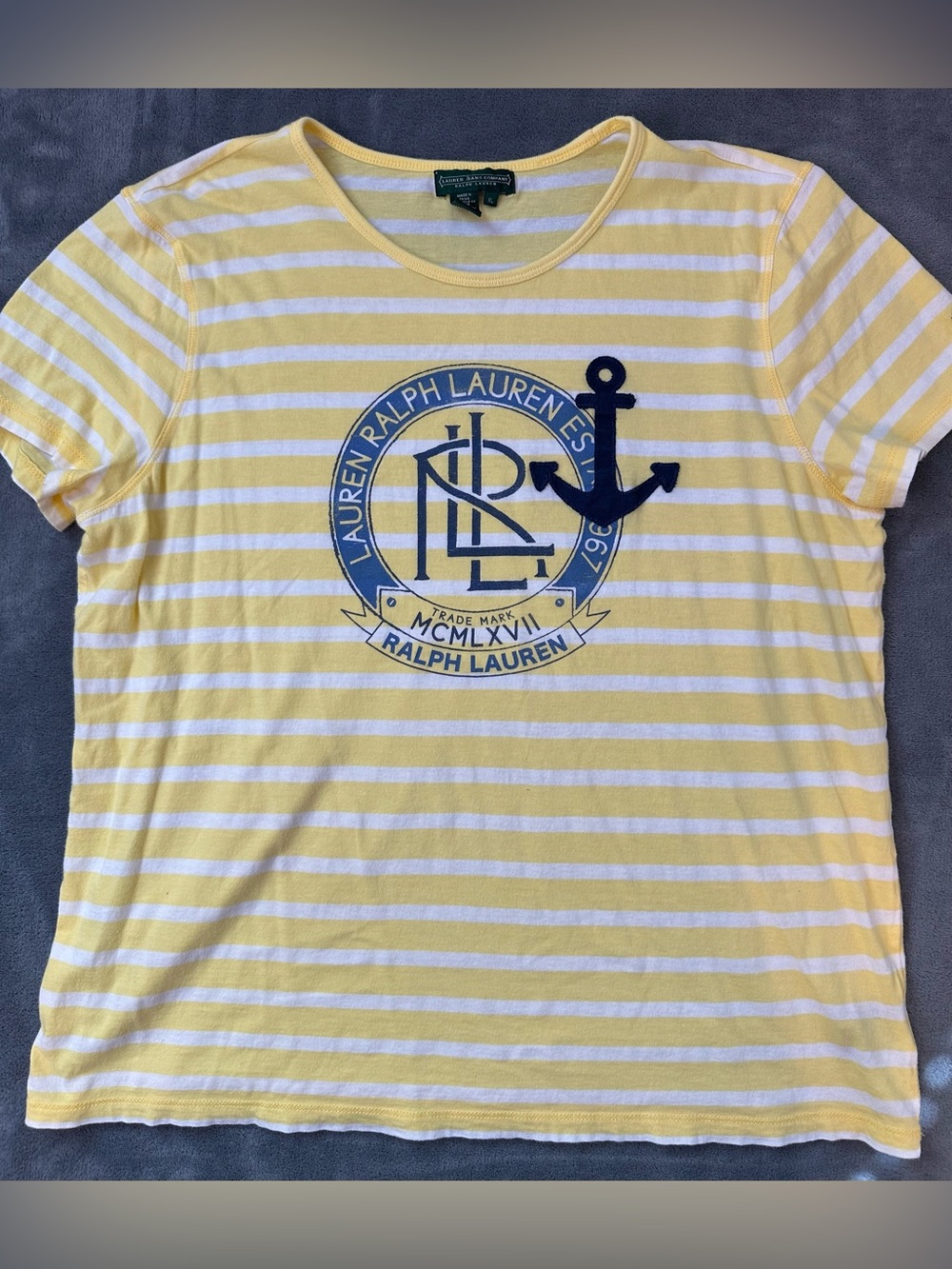 Ralph Lauren Jeans Company T-Shirt with  Navy Anchor Emblem